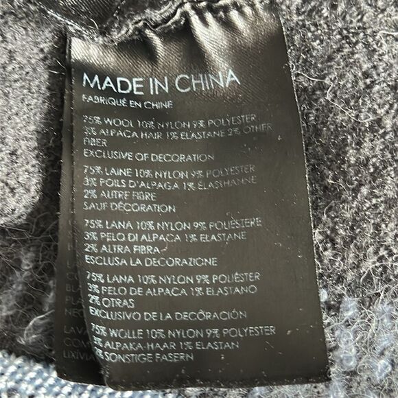 Club Monaco Plaid Windowpane Woven Detail Wool Blend Sweater Size XL (M/L fit) - Picture 11 of 12